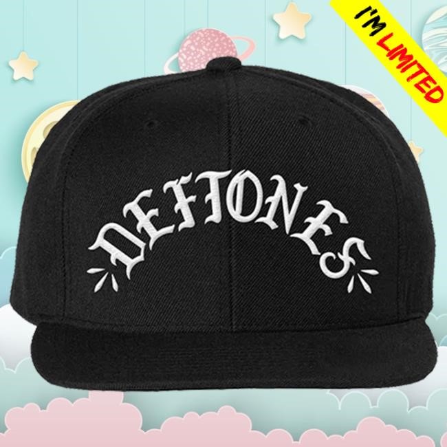 Official Deftones Merch arch logo puff embroidered Cap