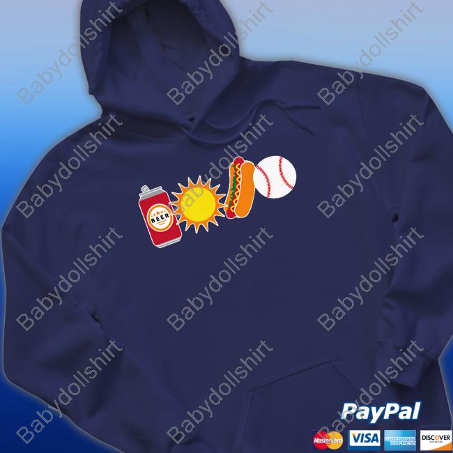 Obvious Shirts Merch The Chicago Version Beer Sun Hotdog Ball Hoodie