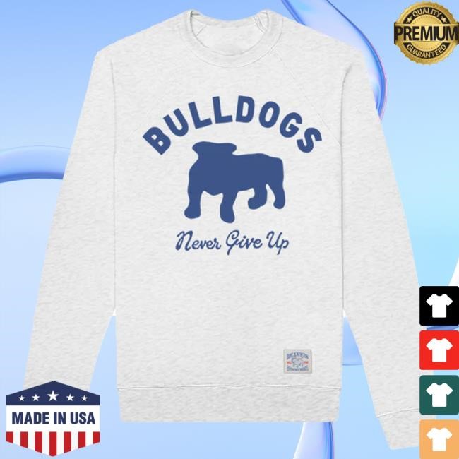 Bulldogs Never Give Up Tee (Vintage Red) Duke & Winston Heritage Attitude