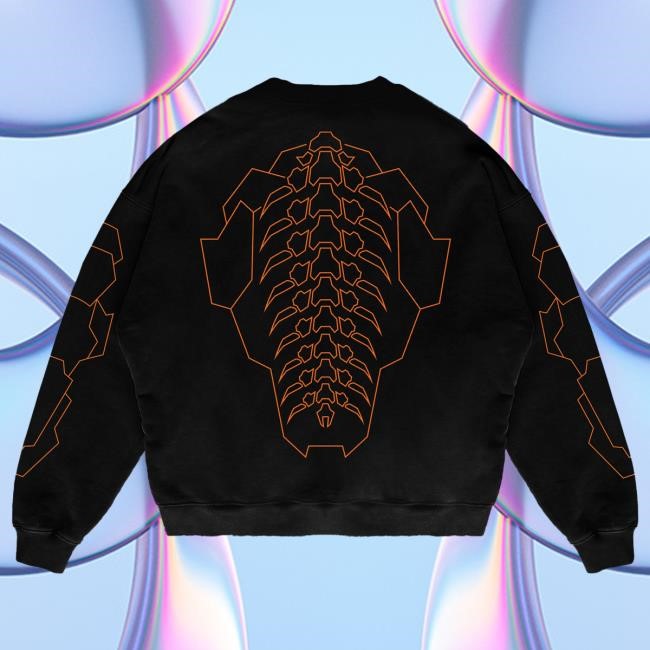Street Style Cloudeelle Cyberspine Crewneck Orange Piece