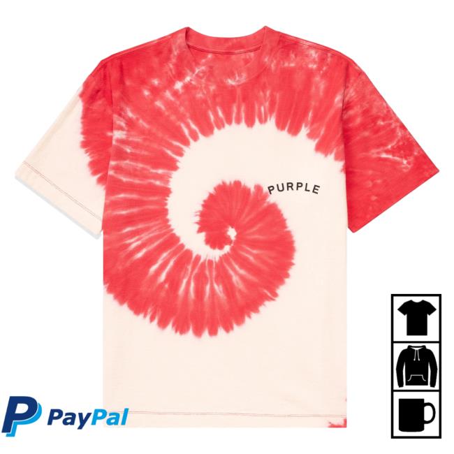 Metro Fusion Purple Brand Curve Wordmark High Risk Red Tie Dye Shirt Red Tie-Dye Metrofusion
