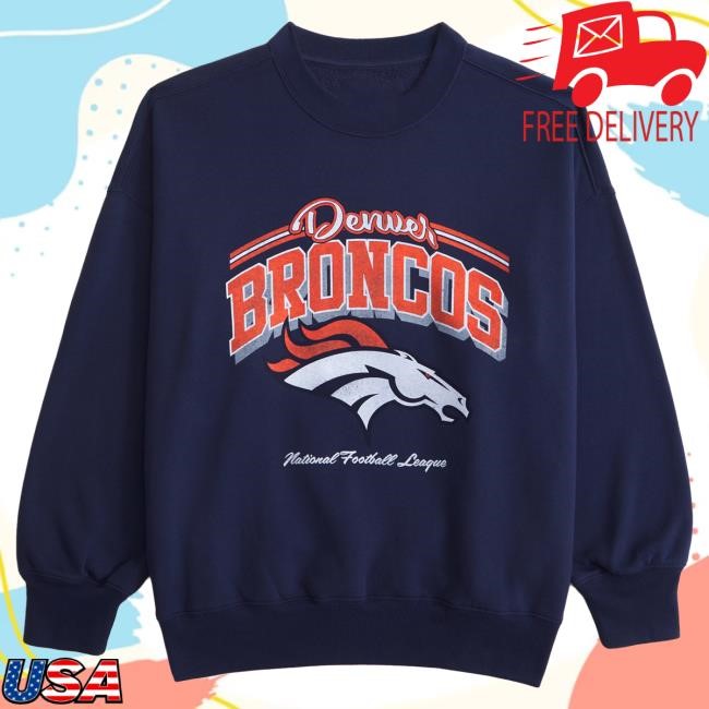 Official Abercrombie And Fitch Denver Broncos Vintage Sunday Crew NFL by Abercrombie