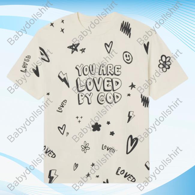 Official Elevated Faith Clothing Loved By God All Over Print Cream Unisex T Shirt Elevatedfaith