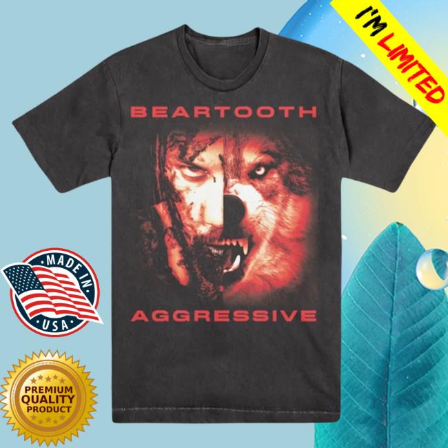Official Beartooth Merch Beartooth Aggressive Red Wolf Tshirt