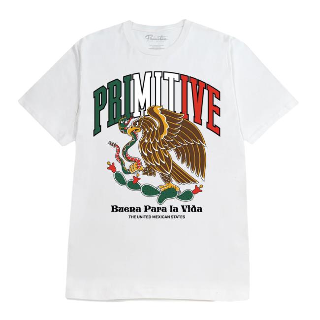 Official Primitive Skateboarding Collegiate Mexico Hw T-Shirts