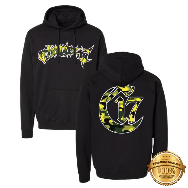 Official Chapter 17 Records Ouija Macc Merch Store Chapter 17 - Camo Pattern - Black Sweaters Ouijamacc Apparel Clothing Shop