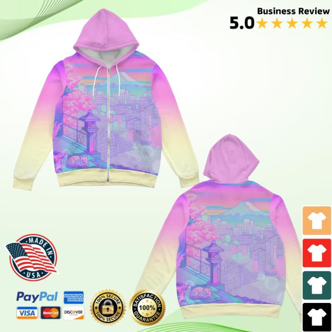 Official Vapor95 Clothing Store Vapor 95 Kami Friend Zip Up Attractive Hoodie