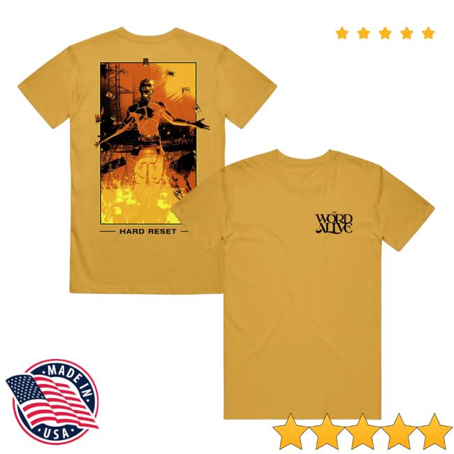 Official Merchnow The Word Alive Threshold Mustard Tee Shirt