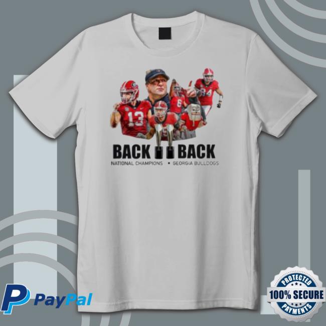 Georgia Bulldogs Back To Back National Champions t- shirt