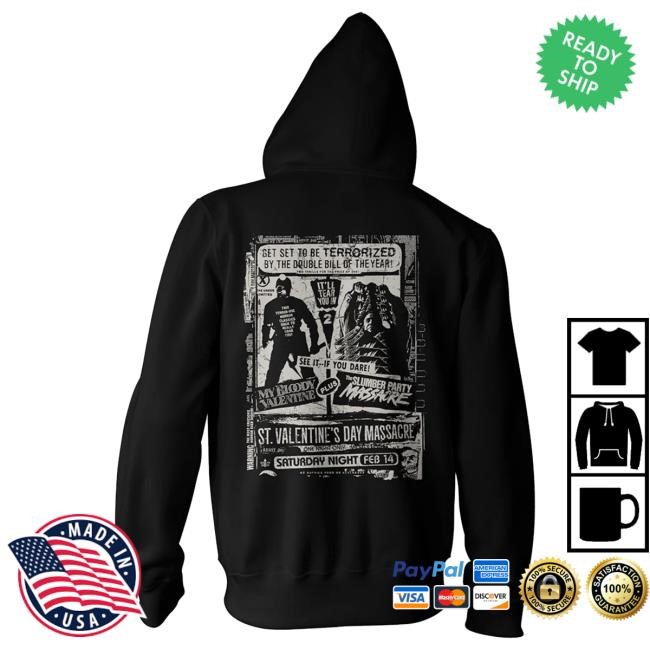 Gutter Garbs Valentine's Day Massacre Double Feature: Newspaper Ad - Hoody | Official Merch