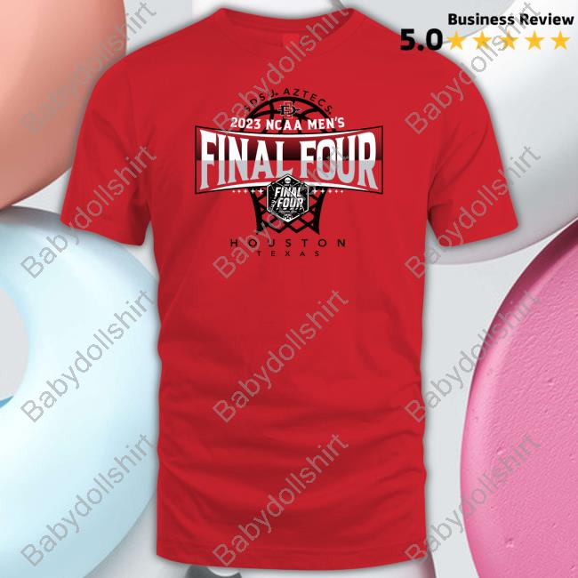 Fanatics Merch San Diego State Aztecs 2023 Ncaa Men's Basketball Tournament March Madness Final Four Houston Texas Tee