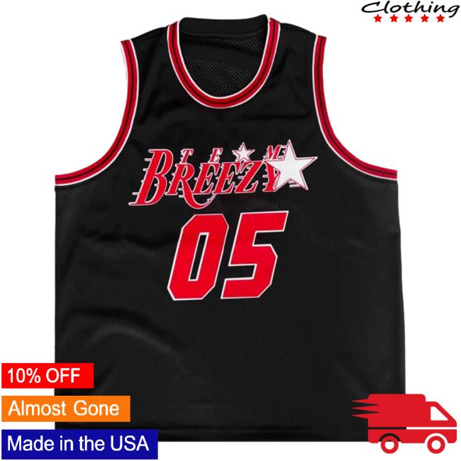 Official Chris Brown Merch Team Breezy Basketball Jersey Tank Shopchrisbrown