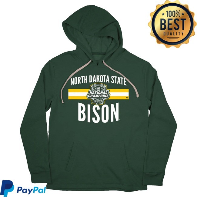 Breakingt Ndsu Football: 2024 Fcs National Champs Logo Stripe Shirt