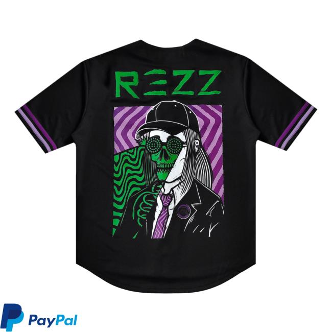 Death Stare - Baseball Jersey REZZ - Death Stare - Baseball Jersey - Purple / Green