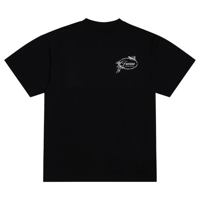 Official Fuerza Regida Merch Store Angelitos - Black S/S Tee