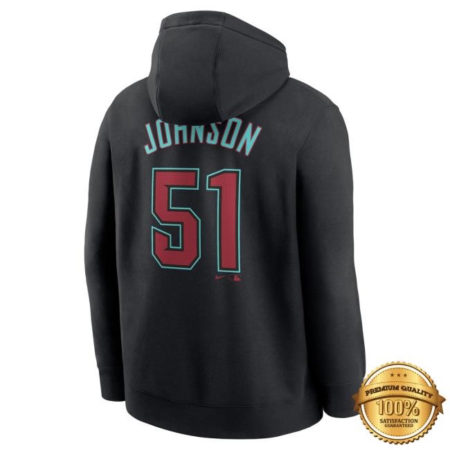 Official MLB Shop Men's Arizona Diamondbacks Randy Johnson Nike Black Player Name & Number Club Hood