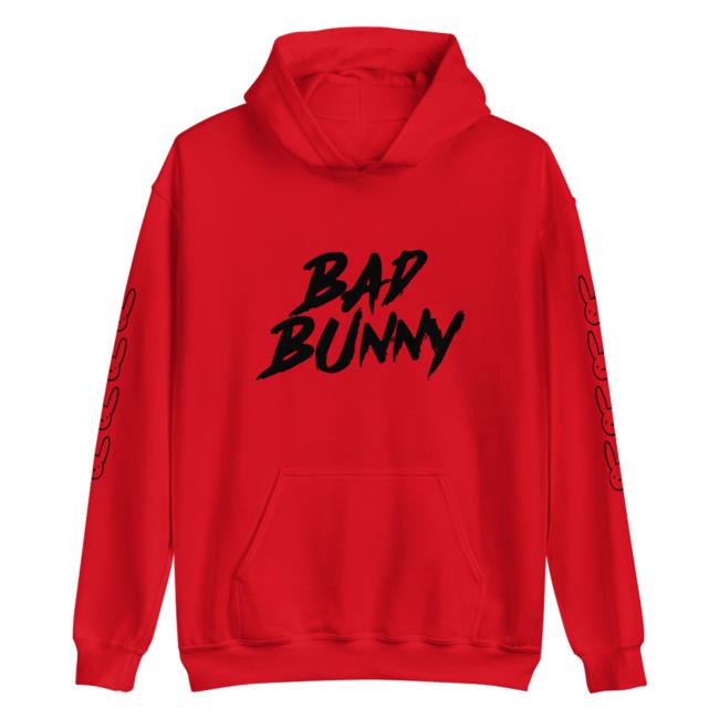 Official BadBunny Pr Clothing Merch Store Bad Bunny Sweatshirts Red BadbunnyPr Shop