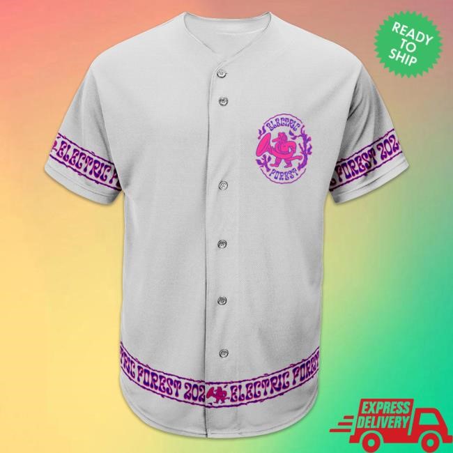Official Electric Forest Merch Crew's All Here Baseball Jersey Tshirt