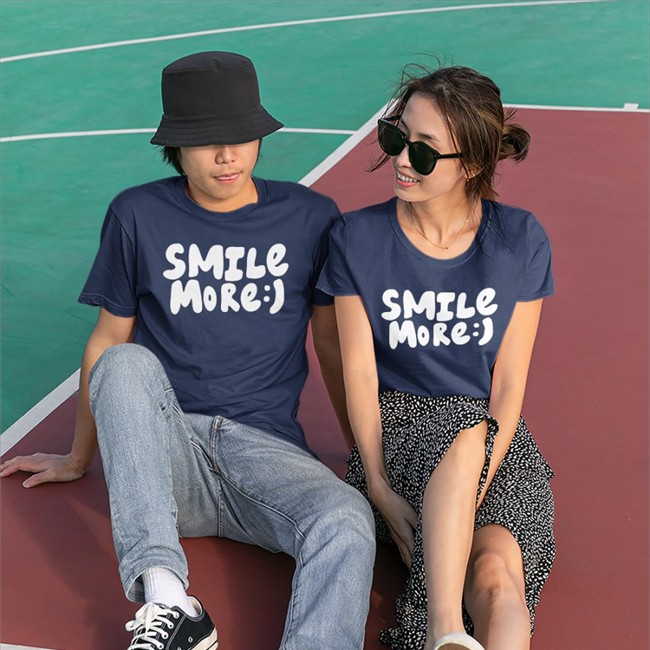 Smile More Shirt Black