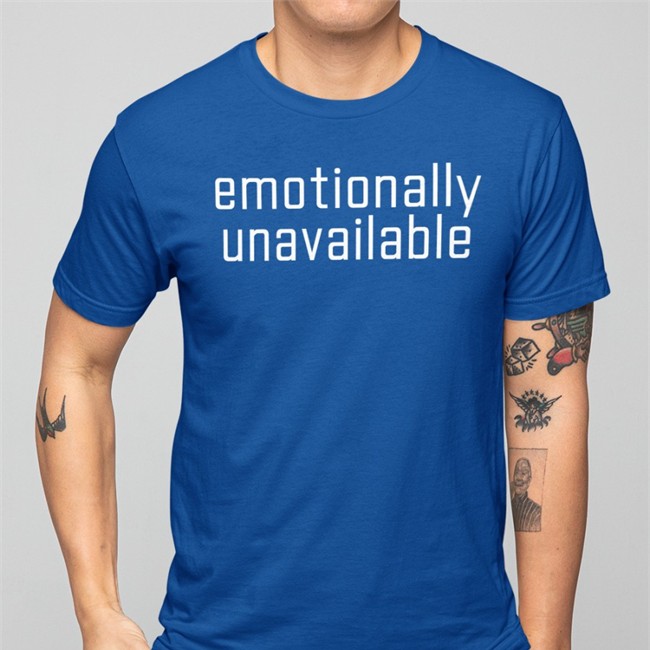 Emotionally Unavailable T Shirt Navy