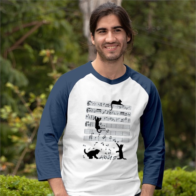 Threatening Music Notation Cute Cat Playing Music Note Clef Musician Tee Shirt Threatnotation