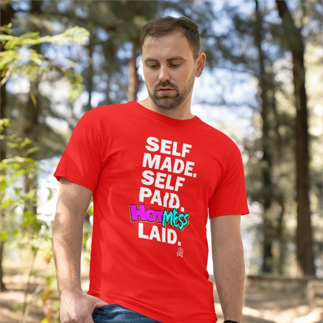 Pro Wrestling Tees Merch Self Made Self Paid Hot Mess Laid Crewneck Sweatshirt Matt Cardona