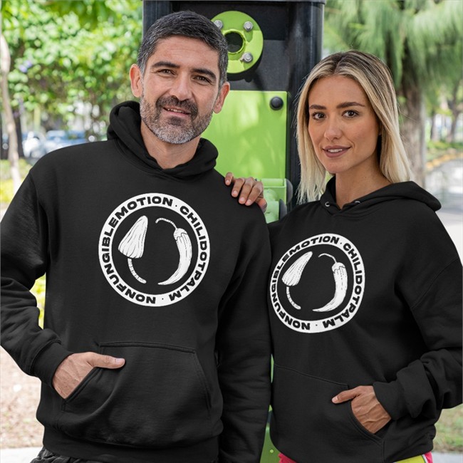 Non Fungible Motion Chili Dot Palm Hooded Sweatshirt Chili Palm NFT Miami