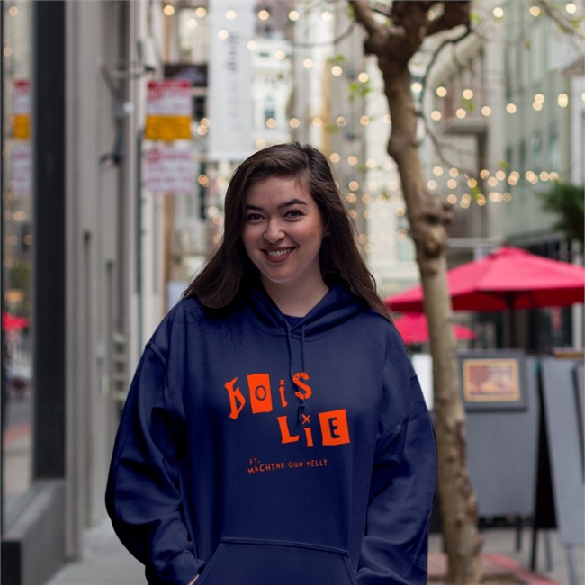 Avril Lavigne Merch Bois Lie Hooded Sweatshirt Ft Machine Gun Kelly