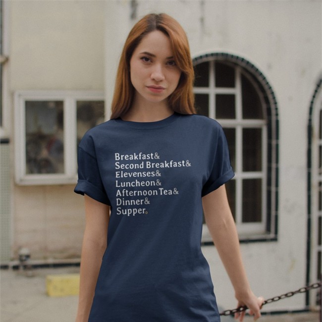 Breakfast & Second Breakfast & Elevenses & Luncheon & Afternoon Tea & Dinner & Supper V Neck T Shirt Nursekelsey