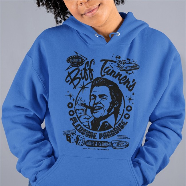 Fright-Rags Merch Biff Tannen's Pleasure Paradise Hoodie