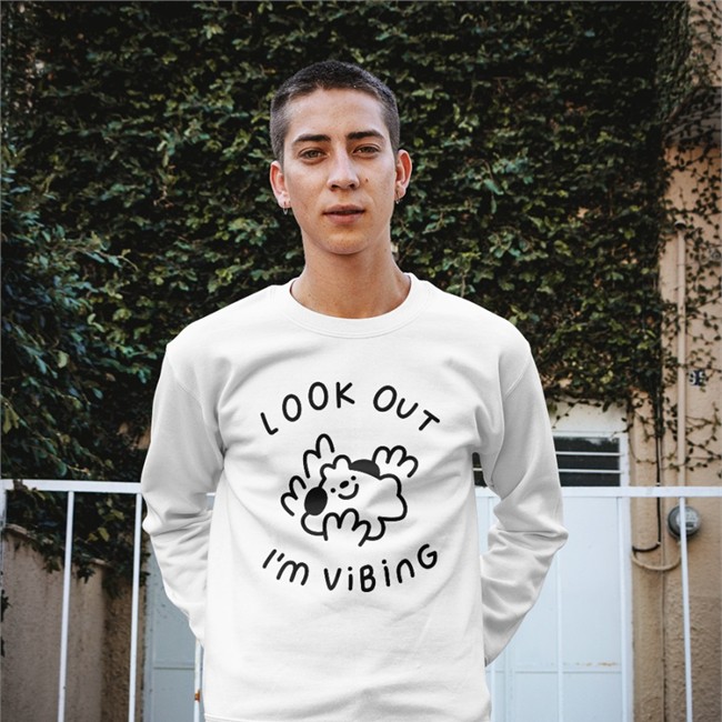 Hey Hey Momo Shop Merch Look Out I'm Vibing TShirt Momo Draws
