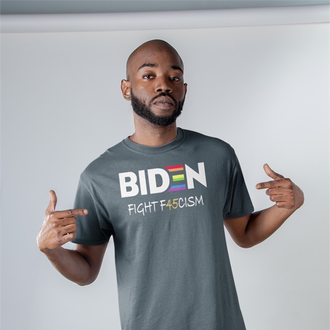 Biden Fight F45cism Baseball Sleeve Tee