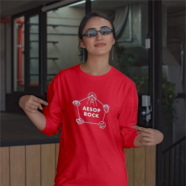 Aesoprock Merch Aesop Rock Icons Long Sleeve Black