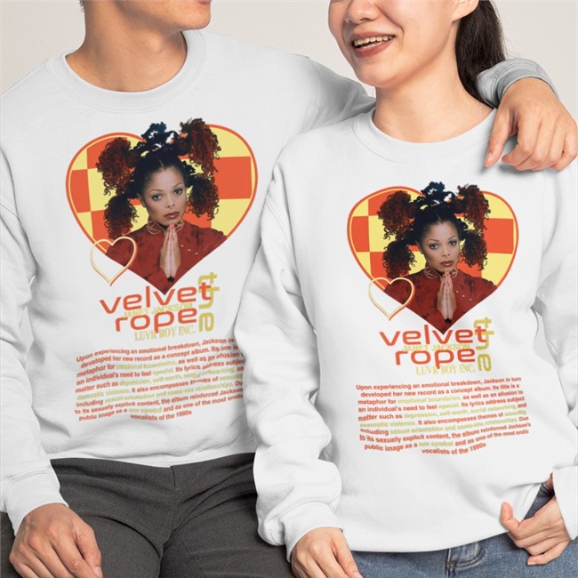 Luvrboy Factories Merch Velvet Rope Janet Jackson T-Shirt Rashon Gvmini