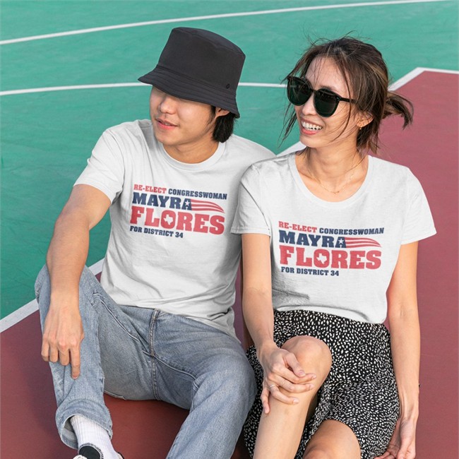 Re Elect Congresswoman Mayra Flores Tee Shirt Angelina Tamez