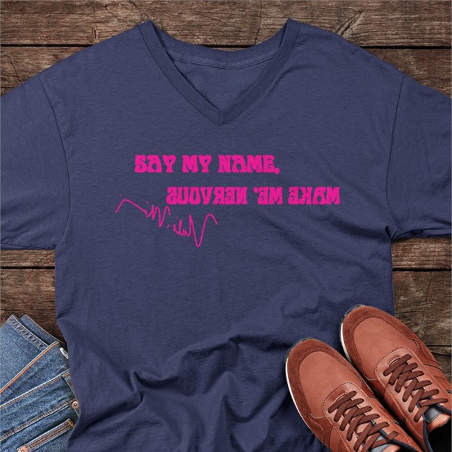 Say My Name Make Me Nervous Tee Black
