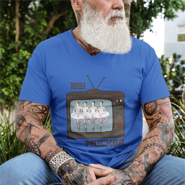 1991 Mockba Moscow'91 T Shirt By Soviet Visuals Light Blue