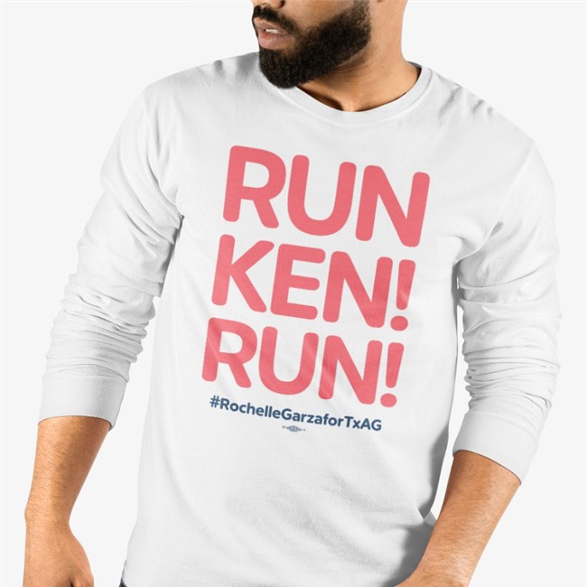 Rochelle Garza For Texas Attorney General Merch Run Ken Run Long Sleeve T Shirt