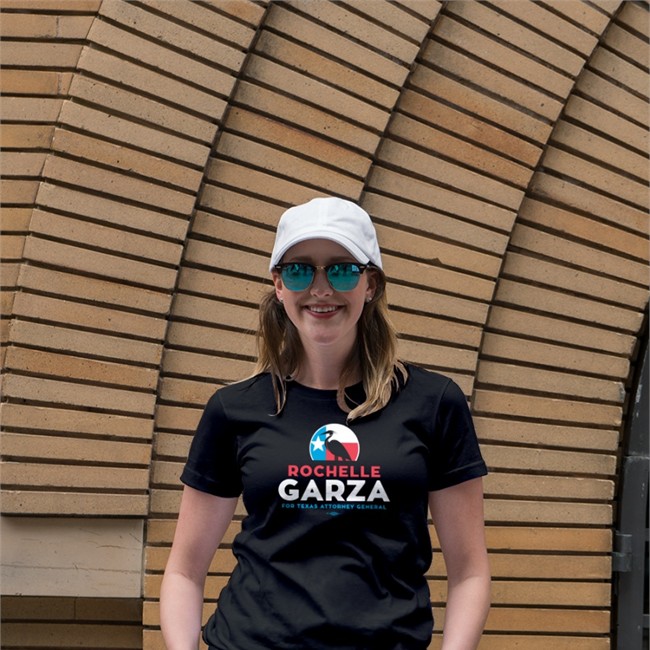 Rochelle Garza For Texas Attorney General Navy Tri-Colored Shirt Rochelle Garza For Texas Merch