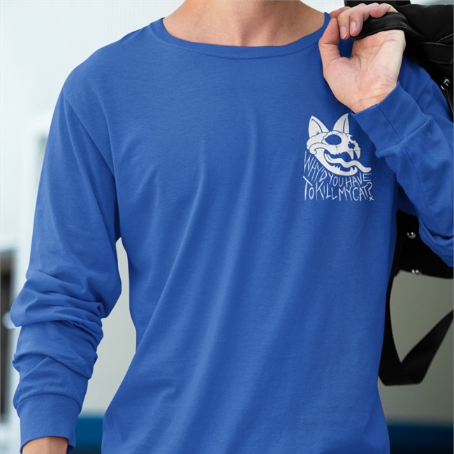 Lovejoy North Tour Merch Why'd You Have To Kill My Cat Long Sleeve Tee Ash Kabosu