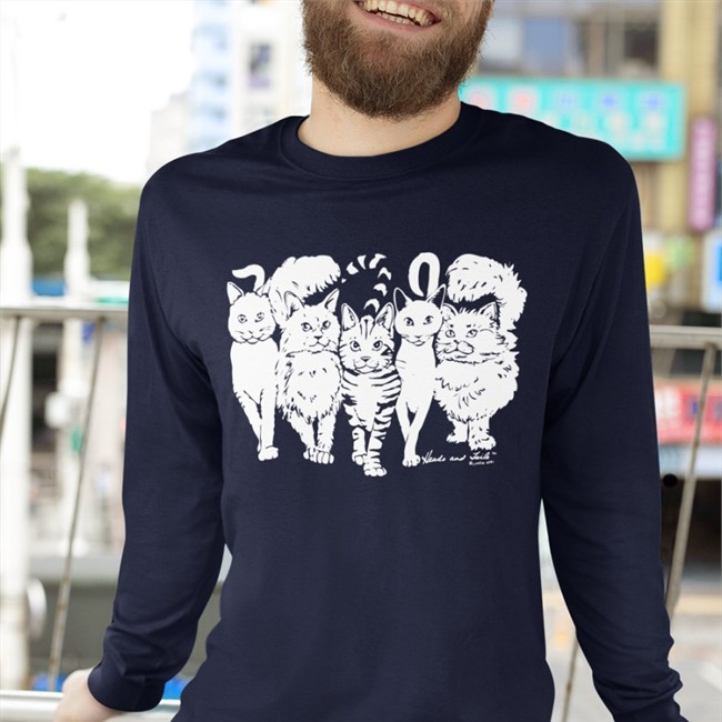 Taylor Swift Heads & Tails Cat Classic Long Sleeve Tee Blue Taylor Swift Style Taylor Swift Heads & Tails Cat Hoodies Shirt Taylor Swift Style