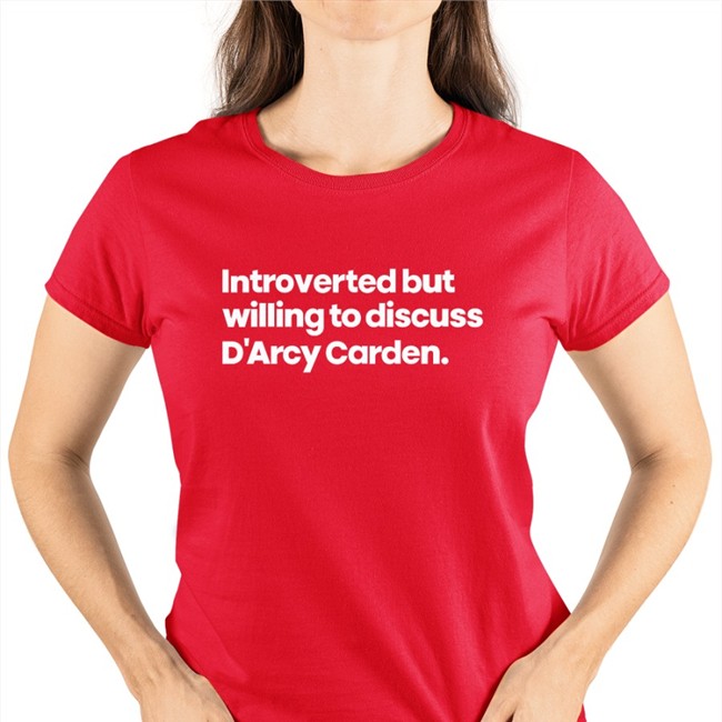 Introverted But Willing To Discuss D'arcy Carden Crewneck Sweatshirt Slayluthor