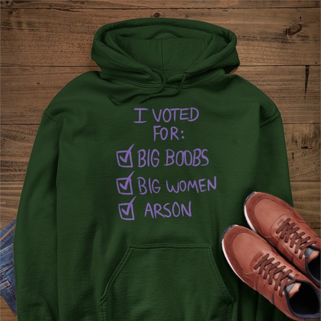 Nerdy Reindeer I Voted For Big Boors Big Women Arson Crewneck Sweatshirt