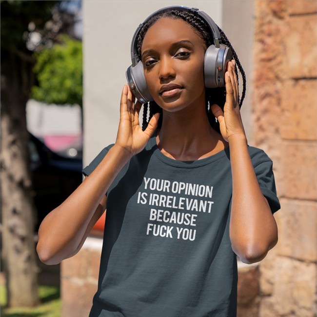 Your Opinion Is Irrelevant Because Fuck You T Shirt Shirts That Go Hard Merch