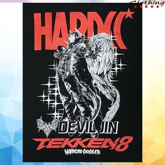 Tekken 8 X Hardcore Chocolate Devil Jin Cotton Japan New New Tee