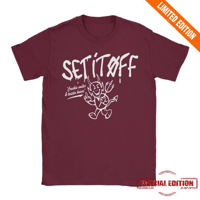 Set It Off Merch Devil Maroon New Tee – Set It Off