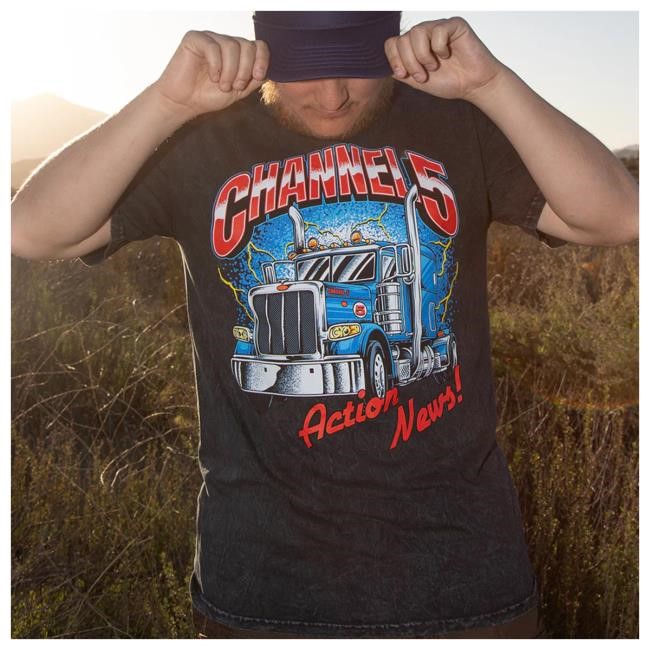 Official Channel 5 Merch Shop Store Channel 5 Truck Stop | Mineral Dye Tshirt Channel5