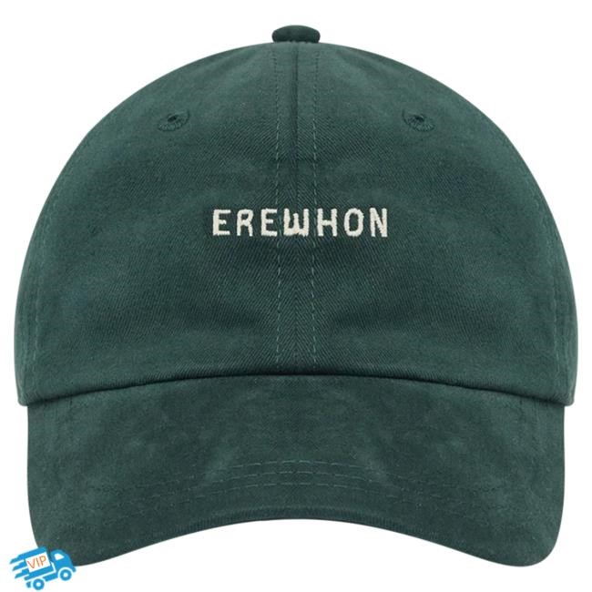 Official Erewhon Dad Hat | Brushed Twill Green Erewhon Market