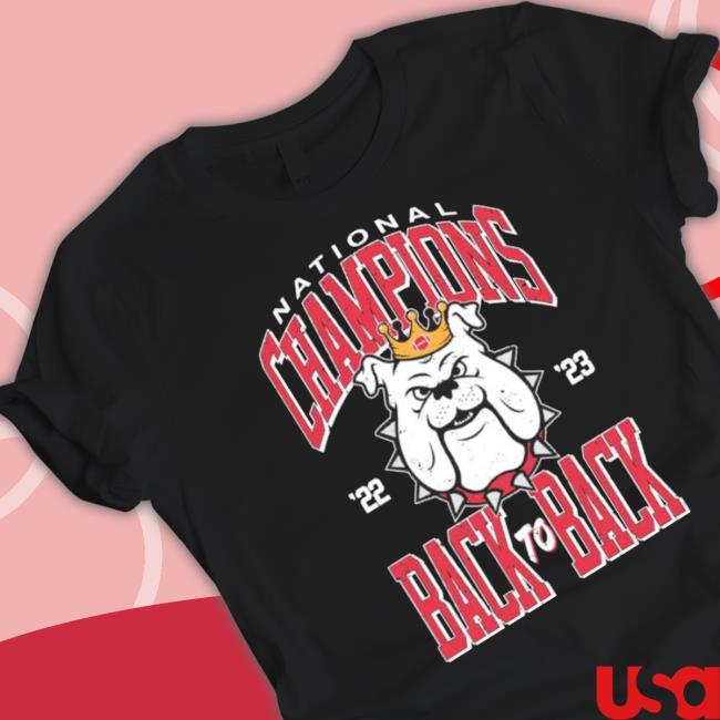 Georgia Bulldogs National Champions 2023 Back To Back Gauge Tee