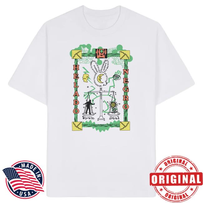 Official Brain Dead Merch Store We Are Brain X Helado Negro T-Shirt - White Brain Dead Apparel Clothing Shop BrainDead